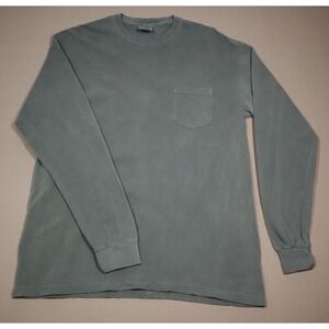 Comfort Colors Grey‎ Green Long Sleeved Pocket Tee - Size L